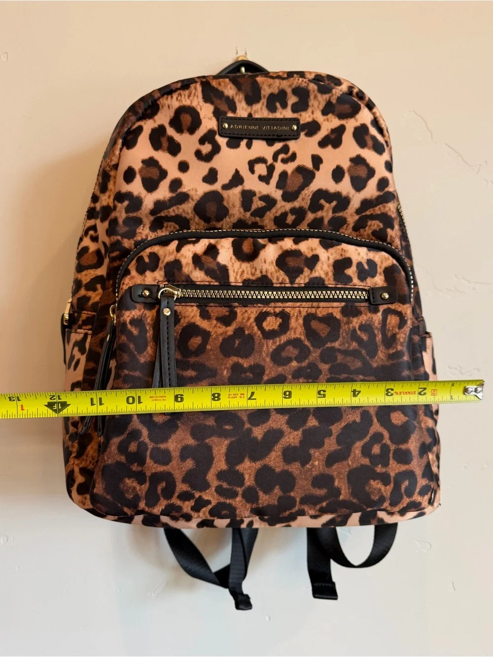 ADRIENNE VITTADINI Leopard Print Fashion Nylon Backpack